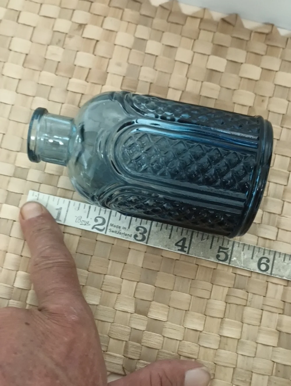 Blue Textured Glass Vase Set - Home Accents